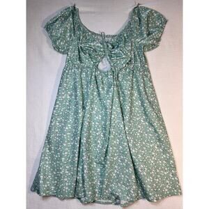 Women's light green floral dress